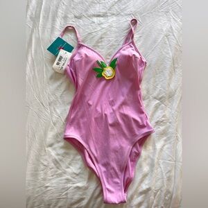 La Perla Vintage Pink Swimsuit with Floral Accent